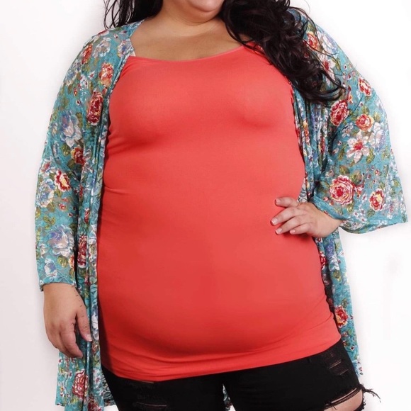 Long Spaghetti Strap Tank  - Fits 3X-5X - Picture 2 of 2